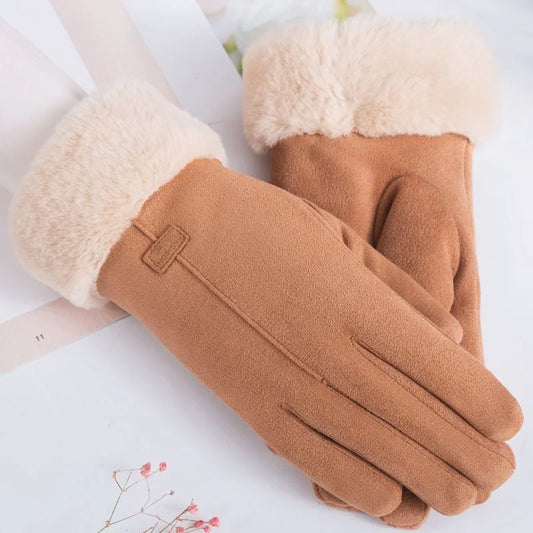 Clara – Guantes de invierno con forro de felpa para mujer