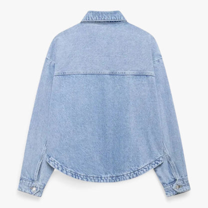 Isabel – Sobrecamisa de Algodón con Bolsillos Frontales para Mujer