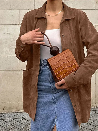 Nidia | Chaqueta marrón elegante para mujer