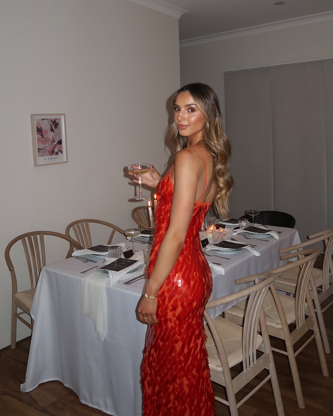 Valentina - Vestido largo de lentejuelas con tirantes finos mujer