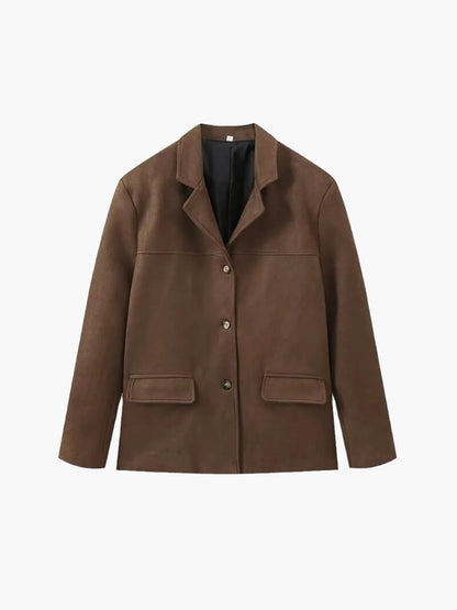 Marina - Chaqueta Mujer de Ante con Botones
