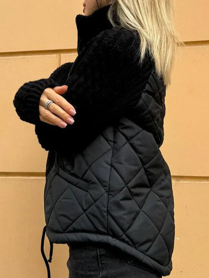 Irene – Chaqueta Combinada de Punto y Acolchado para Mujer