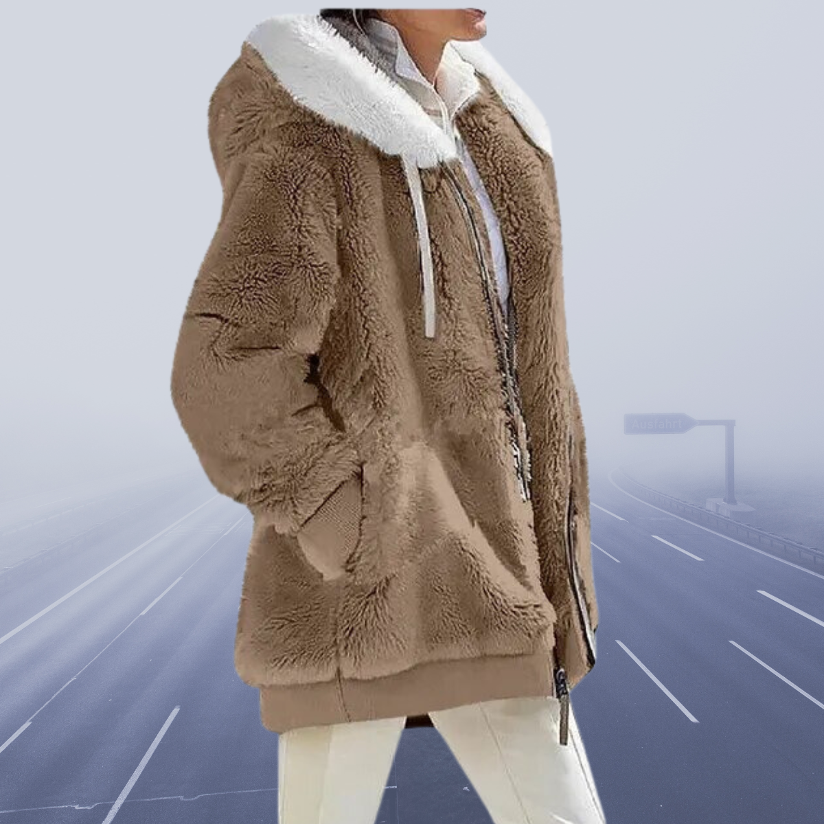 Ana - Chaqueta mujer con capucha y forro suave