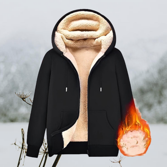 Diego - Sudadera de hombre con capucha y forro térmico de borrego