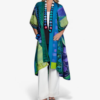 Elena – Kimono estampado fluido mujer