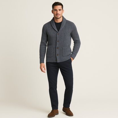 Tomás – Cárdigan de punto trenzado para hombre
