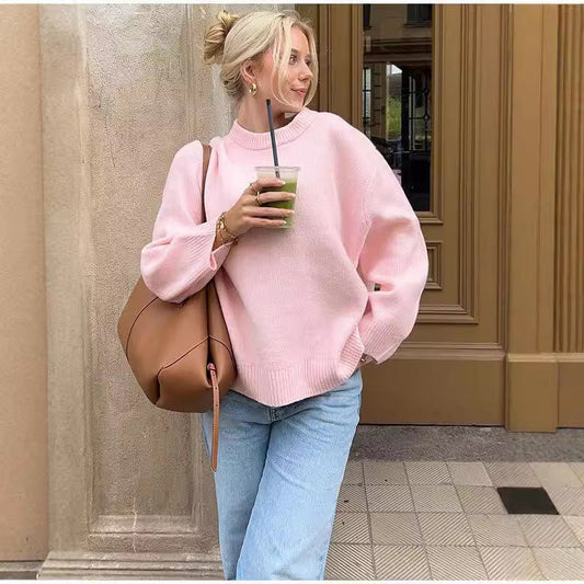 Renata - Suéter de mujer oversize manga larga cuello