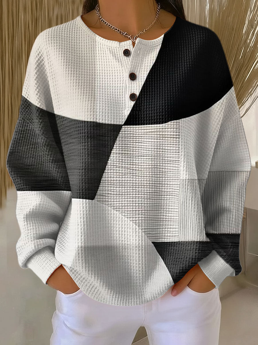 Lena – Sudadera ligera con estampado geométrico para mujer