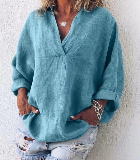 Carlota | Blusa de manga larga suave y a la moda