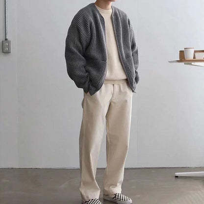 Matías - Chaqueta de hombre con cremallera y tejido