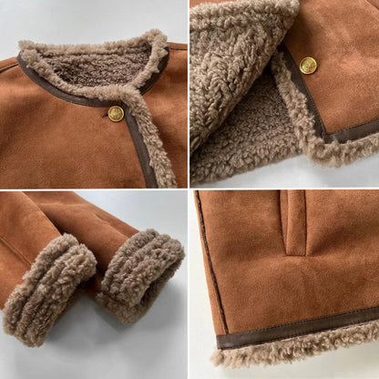 Camila - Chaqueta casual mujer con forro de borrego