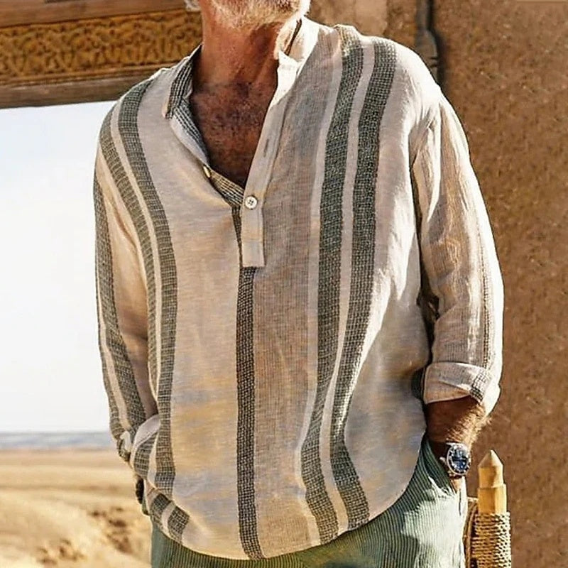 Mateo - Camisa de lino a rayas