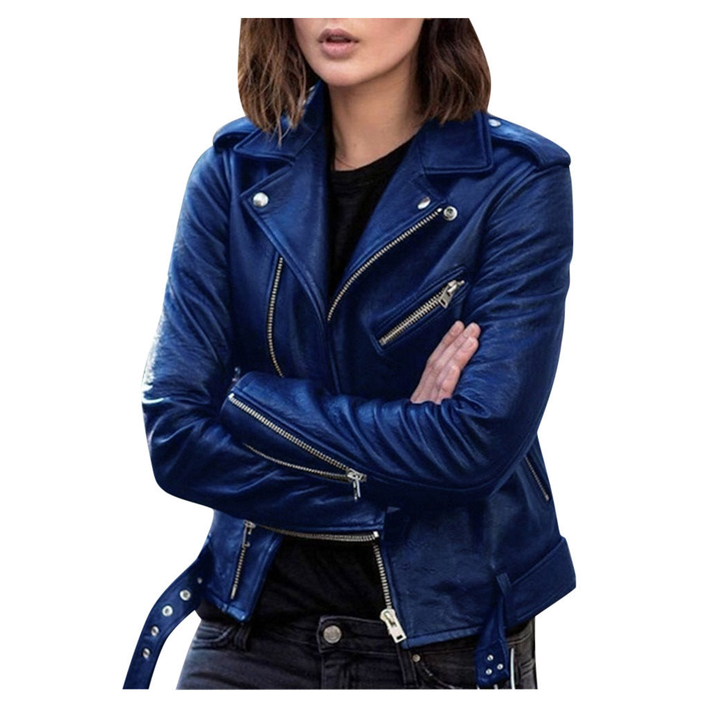 Lena – Chaqueta biker casual para mujer con cremallera