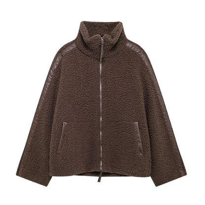Lucía – Chaqueta Teddy Oversize con Cremallera