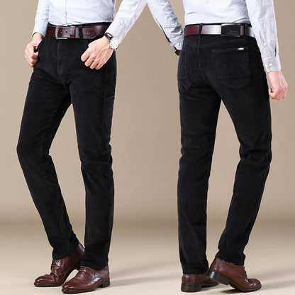 Javier - Pantalones de hombre en pana con corte recto