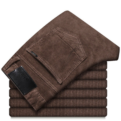 Javier - Pantalones de hombre en pana con corte recto