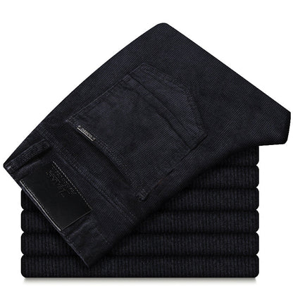 Javier - Pantalones de hombre en pana con corte recto