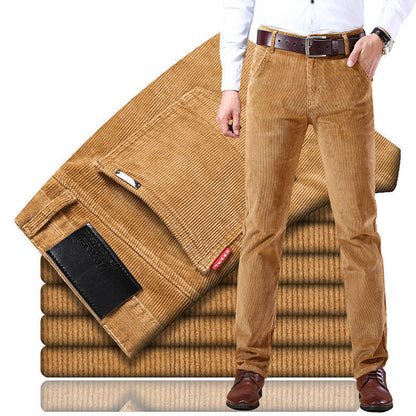 Javier - Pantalones de hombre en pana con corte recto