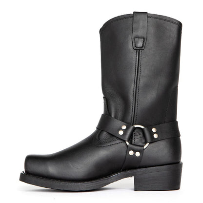Mateo - Botas Hombre Vaqueras De Cuero Con Hebilla