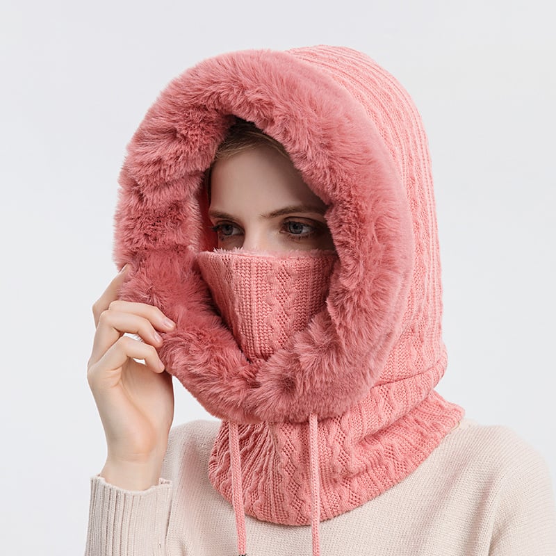 Elena – Knit Hooded Winter Balaclava for Women