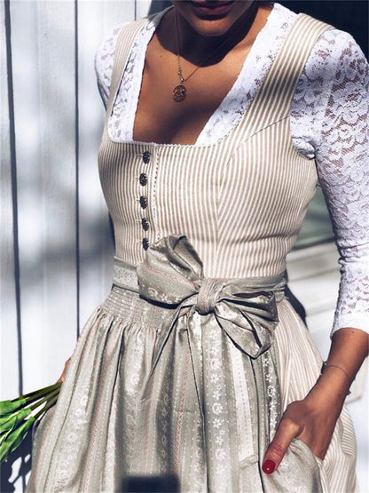 Elsa – Vestido Oktoberfest celeste con delantal