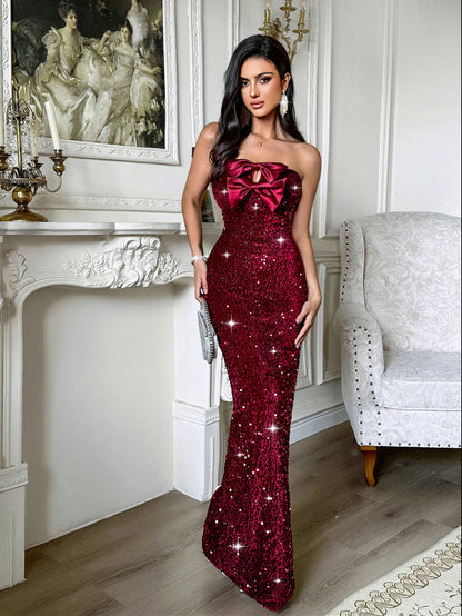 Alicia - Vestido de mujer largo con lentejuelas