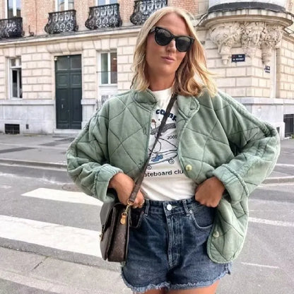 Claudia - Chaqueta Algodón acolchada para mujer frontales