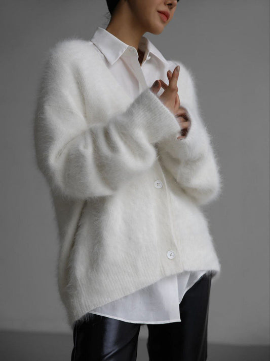 Aitana - Cárdigan suave efecto peluche de mujer de cashmere