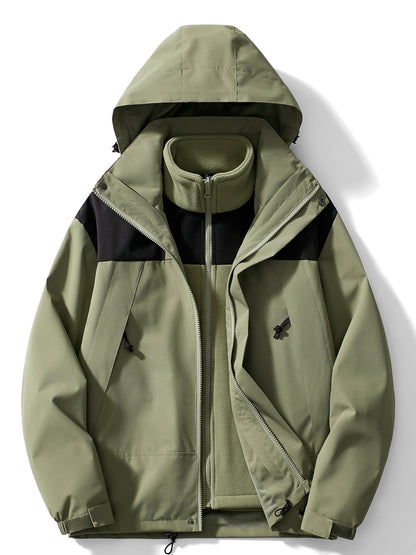 Diego - Chaqueta impermeable de hombre con forro desmontable