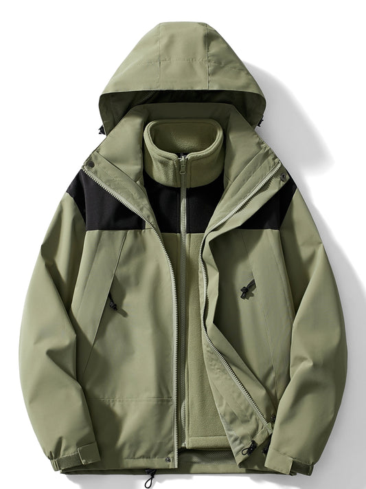Diego - Chaqueta impermeable de hombre con forro desmontable