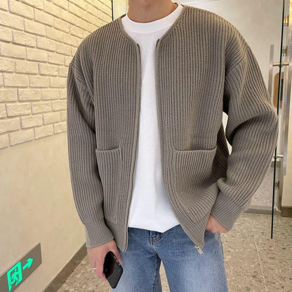 Matías - Chaqueta de hombre con cremallera y tejido