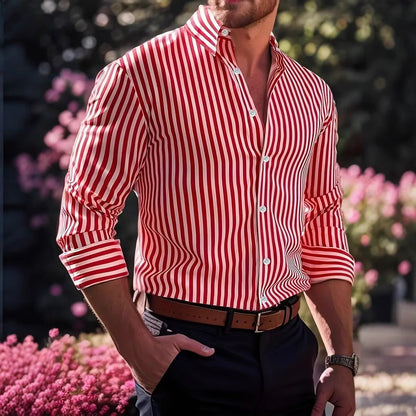 Gianni – Camisa de vestir a rayas con corte moderno y estilo versátil