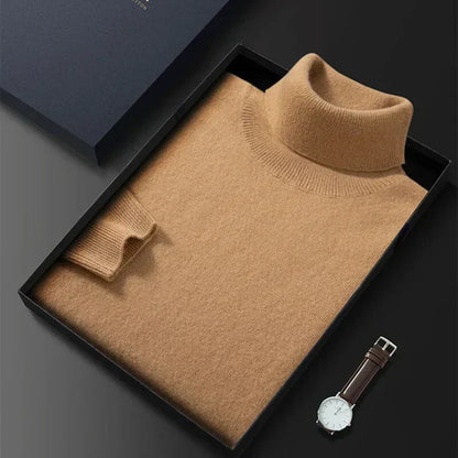 Samuel – Jersey de cuello alto de lana merina para hombre