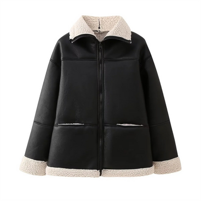 Liv – Chaqueta de piel de oveja para mujer en estilo oversize