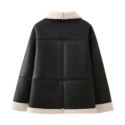 Liv – Chaqueta de piel de oveja para mujer en estilo oversize
