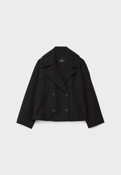 Natalia - Chaqueta corta de mujer con solapa y botones