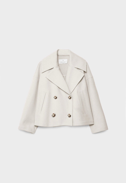 Natalia - Chaqueta corta de mujer con solapa y botones