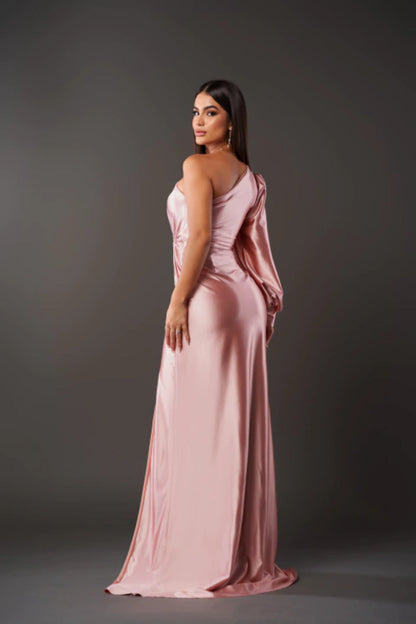 Adriana - Vestido largo asimétrico con abertura mujer