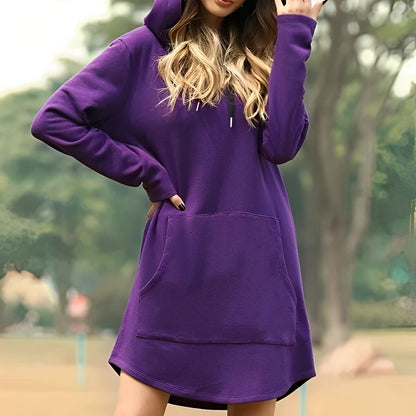 Valentina - Vestido sudadera de algodón con capucha para mujer
