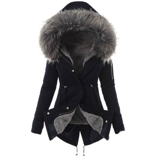 Aurora - Parka larga de mujer con capucha