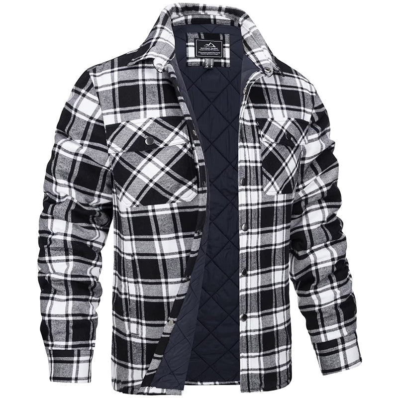 Mateo - Chaqueta de hombre acolchada con diseño a cuadros