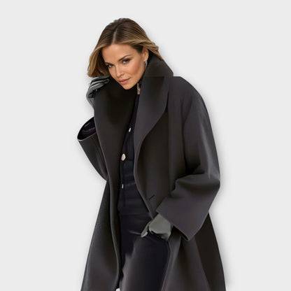 Sofía - Abrigo lana elegante mujer corte amplio