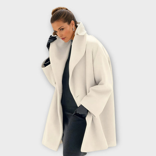 Sofía - Abrigo lana elegante mujer corte amplio