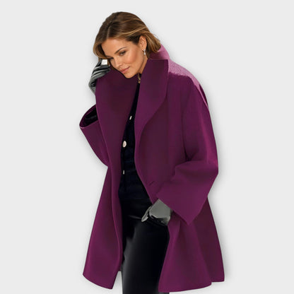 Sofía - Abrigo lana elegante mujer corte amplio