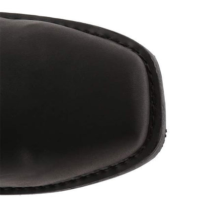 Nikolas - Botas de hombre en cuero estilo biker con hebilla