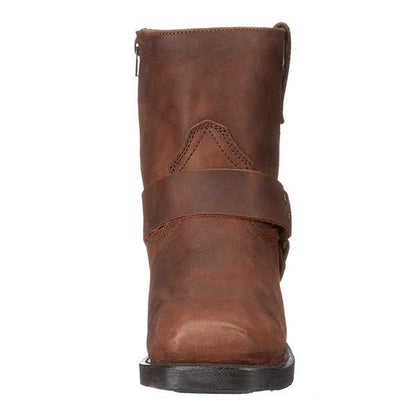 Nikolas - Botas de hombre en cuero estilo biker con hebilla