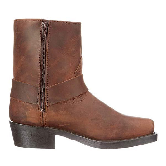 Nikolas - Botas de hombre en cuero estilo biker con hebilla