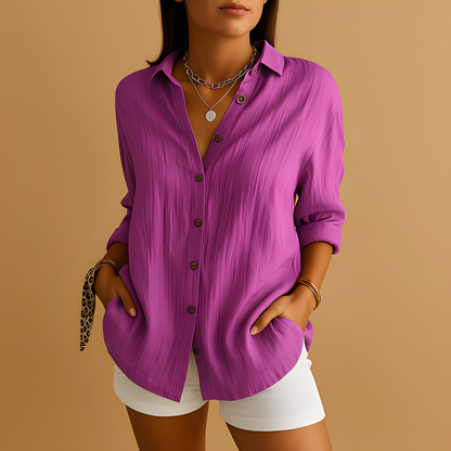 Isabel – Blusa ligera de manga larga para mujer