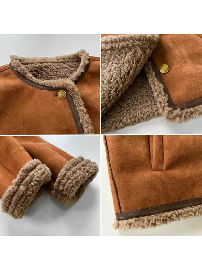 Daniela – Chaqueta Femenina de Borreguito y Estilo Retro