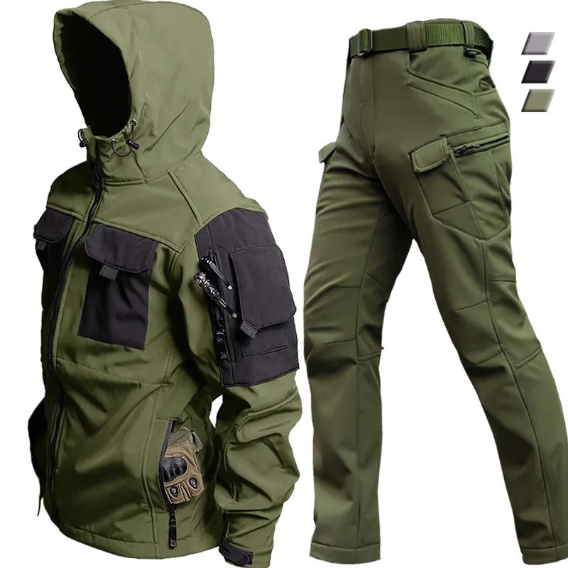 Diego – Conjunto táctico outdoor para hombre con chaqueta y pantalón multiusos